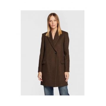 Palton dama - Zadig Voltaire - maro - lana si poliamida - casual -