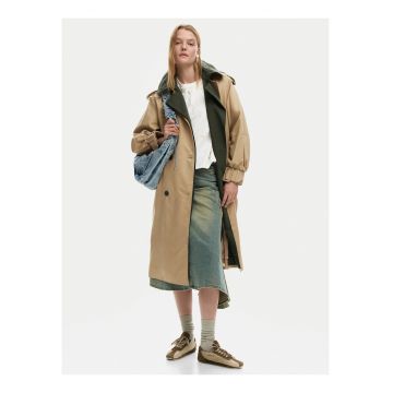 Trenci dama -  casual - maro - bumbac/lyocell