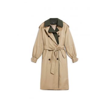 Trenci dama -  casual - maro - bumbac/lyocell