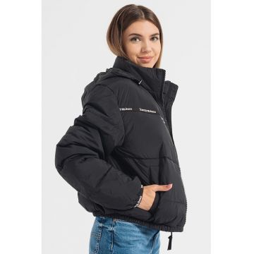 Geaca bufanta cu gluga - Negru