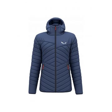 Geaca de puf  Brenta - usoara - albastru inchis - nylon - cu gluga -