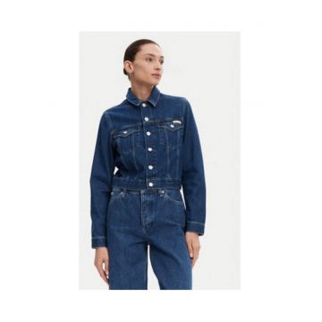 Geaca denim dama -  albastru - bumbac -