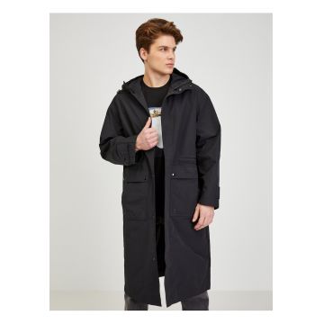 Geaca lunga regular fit cu gluga