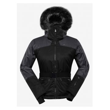 Geaca regular fit cu gluga si guler inalt