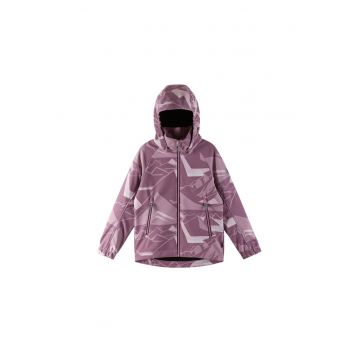 Geaca softshell copii -  roz - poliester reciclat -