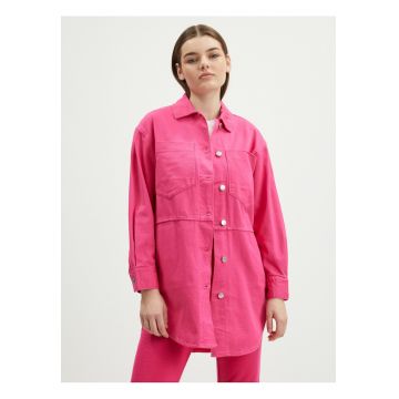Jacheta camasa din denim cu croiala lejera