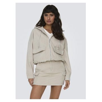 Jacheta crop cu fermoar -
