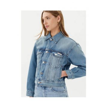 Jacheta denim dama -  Albastru - 100% bumbac -