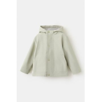 Jacheta parka cu gluga - Verde pal