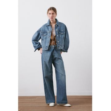 Jacheta supradimensionata din denim - Albastru deschis