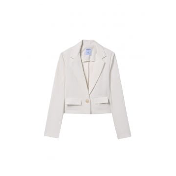 Sacou Fete -  Alb-Bej - poliester - regular fit