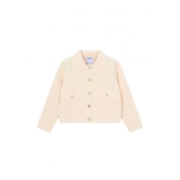 Sacou fetita -  bej - poliester si viscoza - croiala regular fit