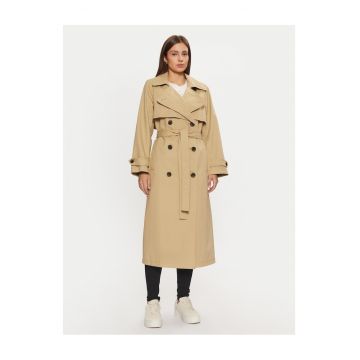 Trenci dama -  bej - palton elegant -
