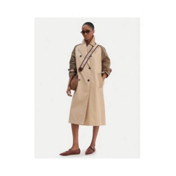 Trenci dama -  casual - bej - bumbac/poliester -