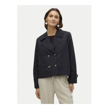 Trenci dama -  negru - casual - 100% poliester reciclat -