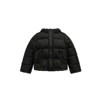Geaca cu vatelina si gluga - Negru