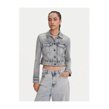 Geaca de blugi dama  albastru gri - denim