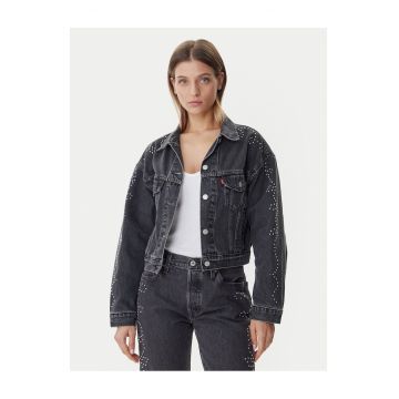 Geaca de blugi dama  neagra
