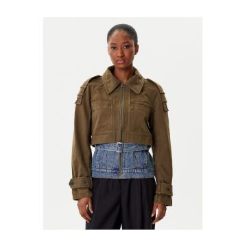 Geaca de blugi dama  verde  - denim