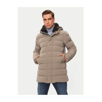 Geaca de puf barbati Hetrego - bej - material usor -