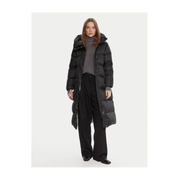 Geaca de puf dama - HETREGO - fermoar - negru - poliamida -
