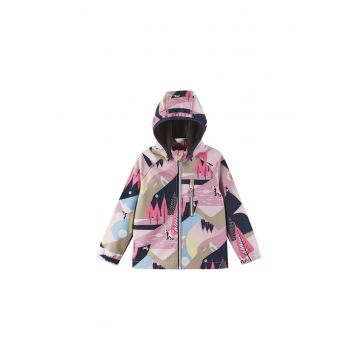 Geaca softshell copii -  roz - poliester reciclat