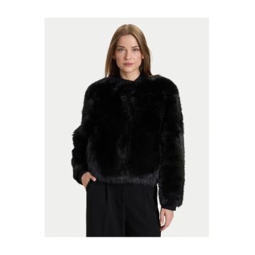 Haina dama  blana artificiala - neagra -