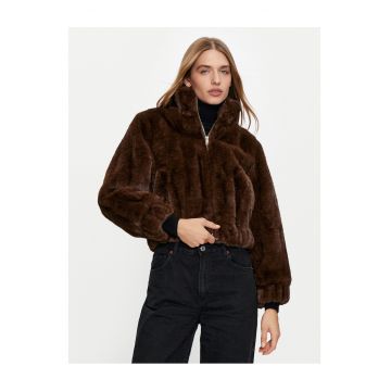 Haina de blana dama  blana artificiala - culoare maro