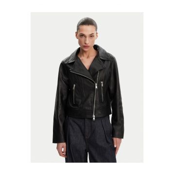 Jacheta de piele de dama  negru