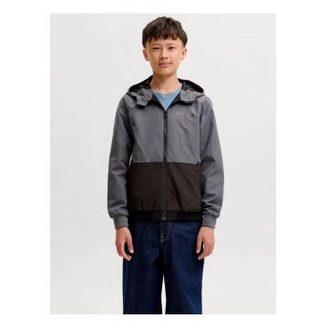Jacheta softshell - baieti - cu gluga - Regular fit - Gri inchis -