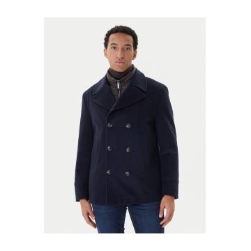 Palton barbati  bleumarin - lana