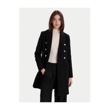 Palton dama -  negru - lana