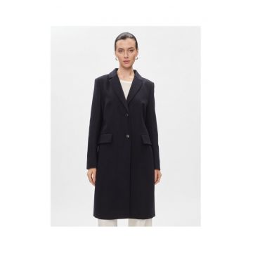 Palton Lana de dama  bleumarin -