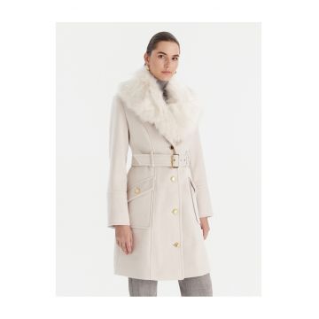 Palton lana femeie - Marciano Guess - sintetic - bej -