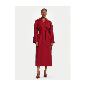 Trenci dama  bordeaux - palton elegant