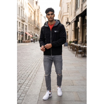 Geaca barbati neagra  slim fit  13528