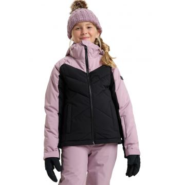 Geaca cu gluga pentru ski Snowsylva - Negru/Lila