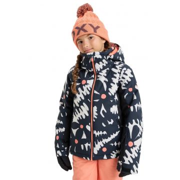 Geaca cu model pentru ski Free Jet - Alb/Roz somon/Bleumarin