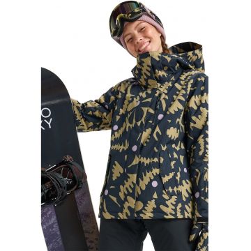 Geaca cu model si gluga detasabila pentru ski Jetty - Negru/Galben mustar