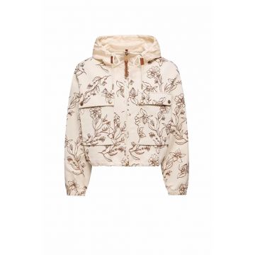 Geaca dama -  Nepeta Floral Print - Alb/Maro