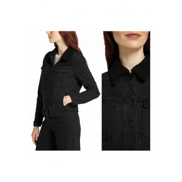 Geaca Dama -  Sherpa Rider - S INTL - Negru - Bumbac - Design Clasic Casual - Ideal Pentru Uz Zilnic - Material Premium Confortabil - Inchidere Cu Nasturi - Croiala Regular Fit