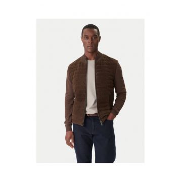 Geaca de piele barbati  culoare maro