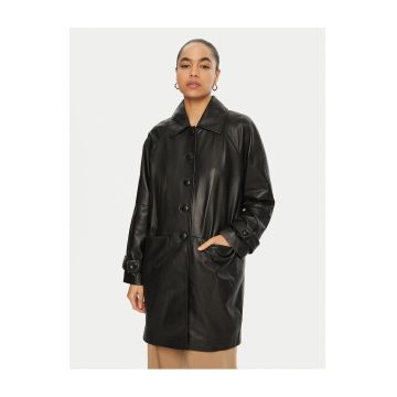 Geaca de piele -  neagra - piele naturala