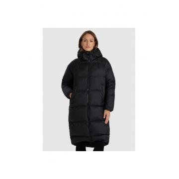 Geaca de puf  dama - negru - umplutura naturala - croiala oversize