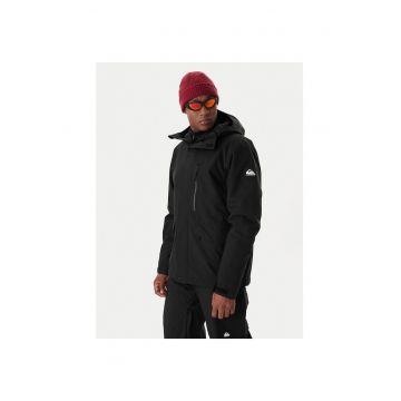 Geaca de schi barbati -  neagra - poliester reciclat - fermoar