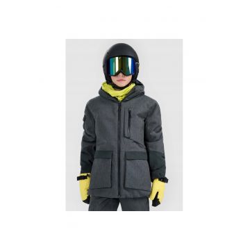 Geaca de schi copii  neagra - poliester -