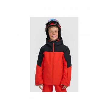 Geaca de schi  pentru baieti - rosie - membrana NeoDry 5000 - cu fusta de zapada - sistem Grow-Up