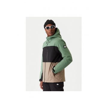 Geaca de snowboard barbati  verde/maro