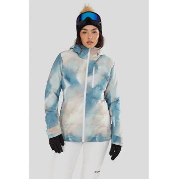 Geaca matlasata pentru schi Pumilla - Albastru pastel/Crem