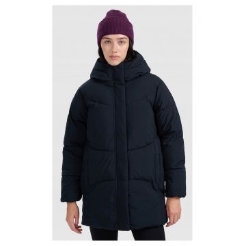 Geaca puf dama  oversize - hidrofoba - neagra - poliester